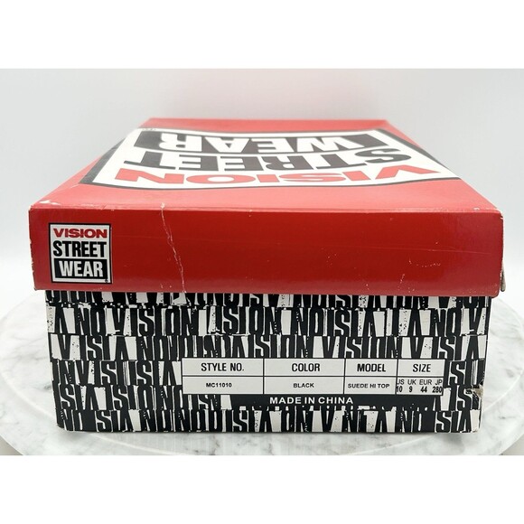 NIB Vision Street Wear Men's US 10 Suede Hi Top Retro BLACK BIG PATCH! 1986-1988 - Picture 13 of 13